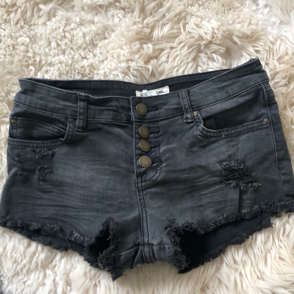 NWOT billabong charcoal grey jean shorts